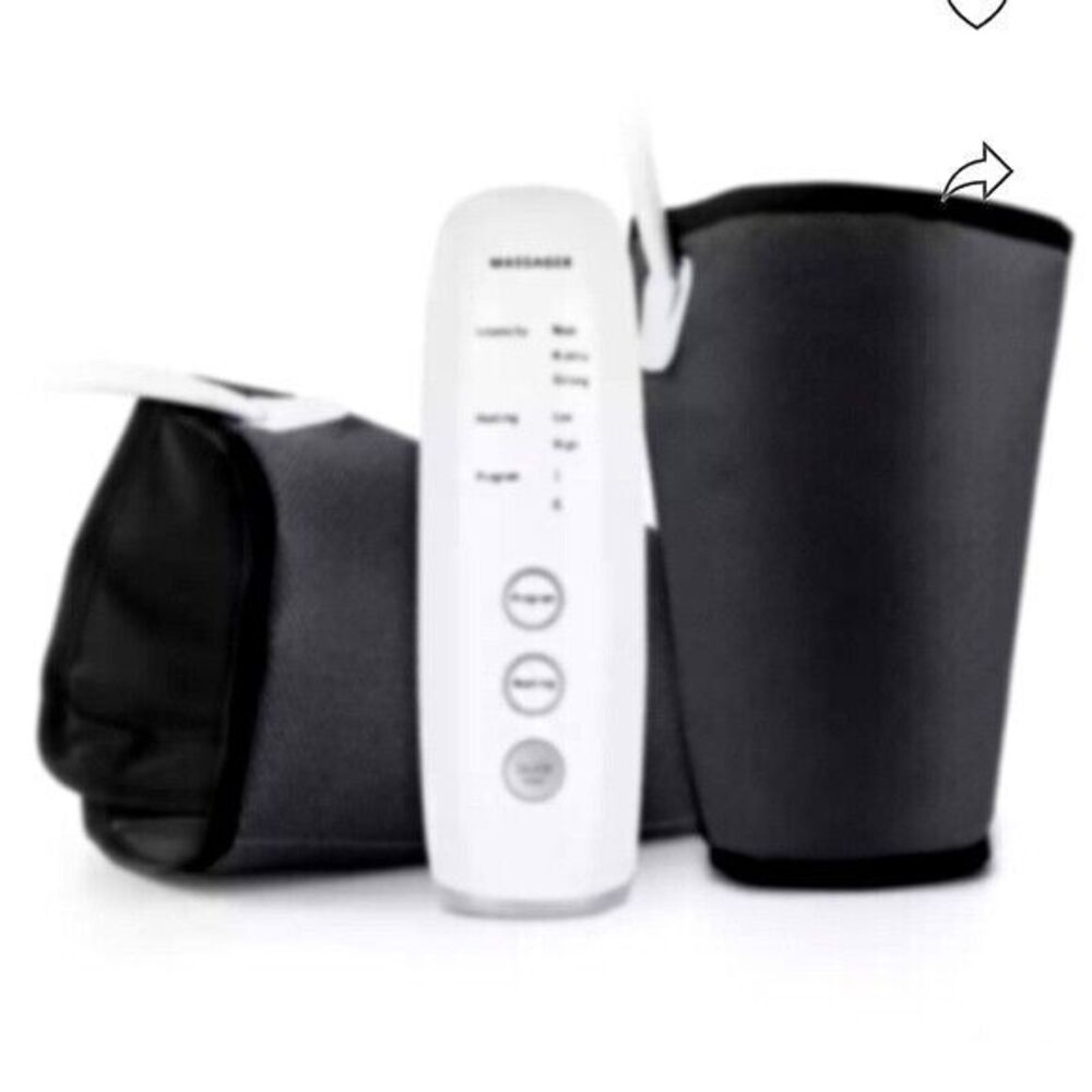 Air Compression Massager Circulation Calf Knee Arm Body Wraps Pair Heat